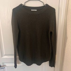 Pink Clover Dark Olive Sweater